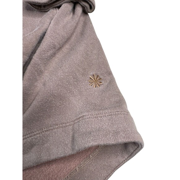 Athleta Clarity V-Neck Sweatshirt Womens Med Rustic Beige Tencel Pullover Cozy - Picture 4 of 11